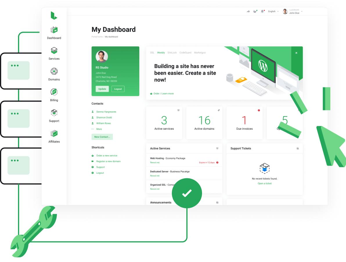 Cheap Cloud Hosting Provider - Super easy control panel to manage all your services